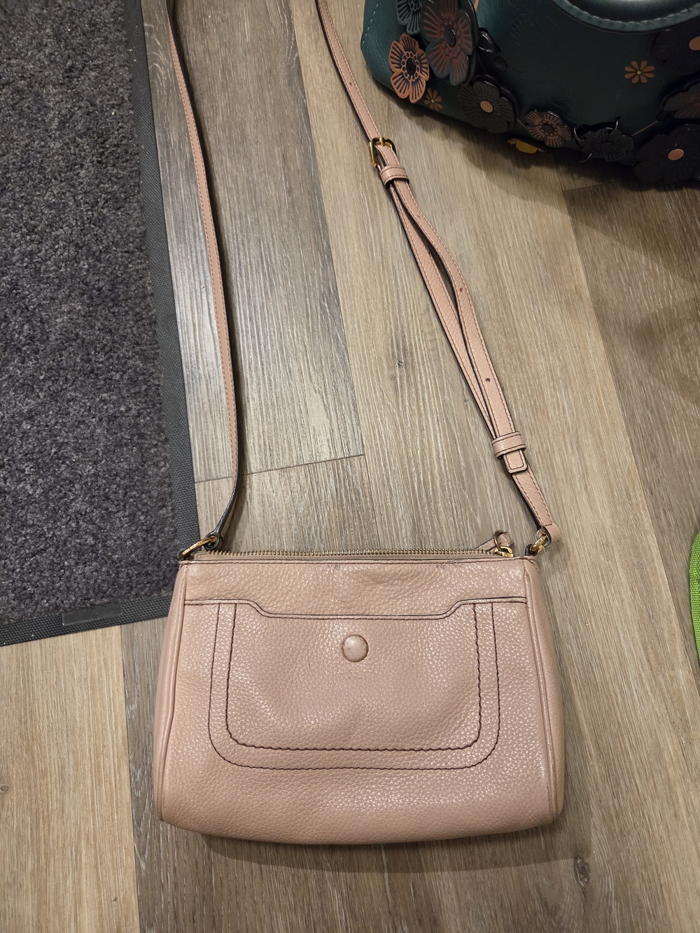 MARC JACOBS Pink Leather Crossbody Bag - Everyday Shoulder Purse